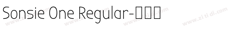 Sonsie One Regular字体转换